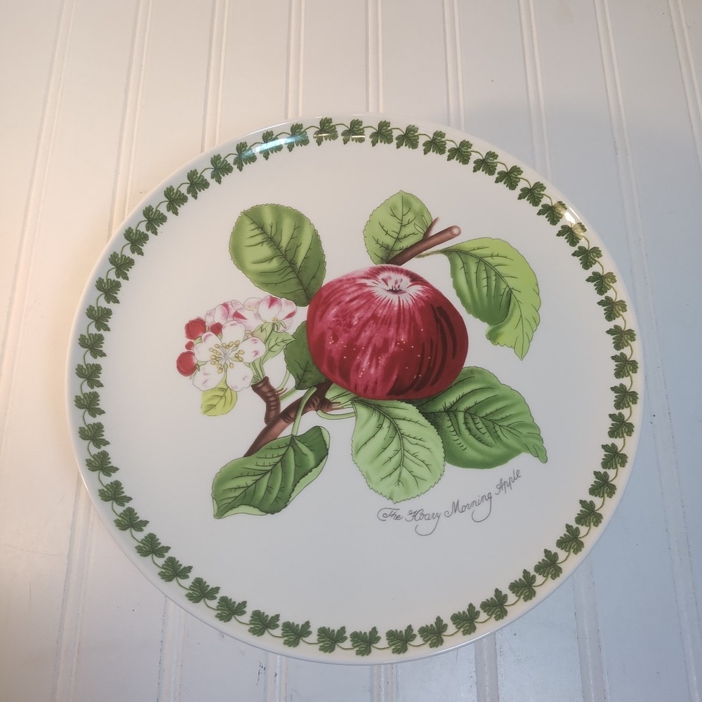Portmeirion Pomona Hoary Morning Apple Footed Cake Stand Server 10" Cottagecore - Picture 2 of 8